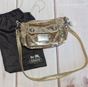 Coach Limited Edition Gold Sequin Poppy Bag
